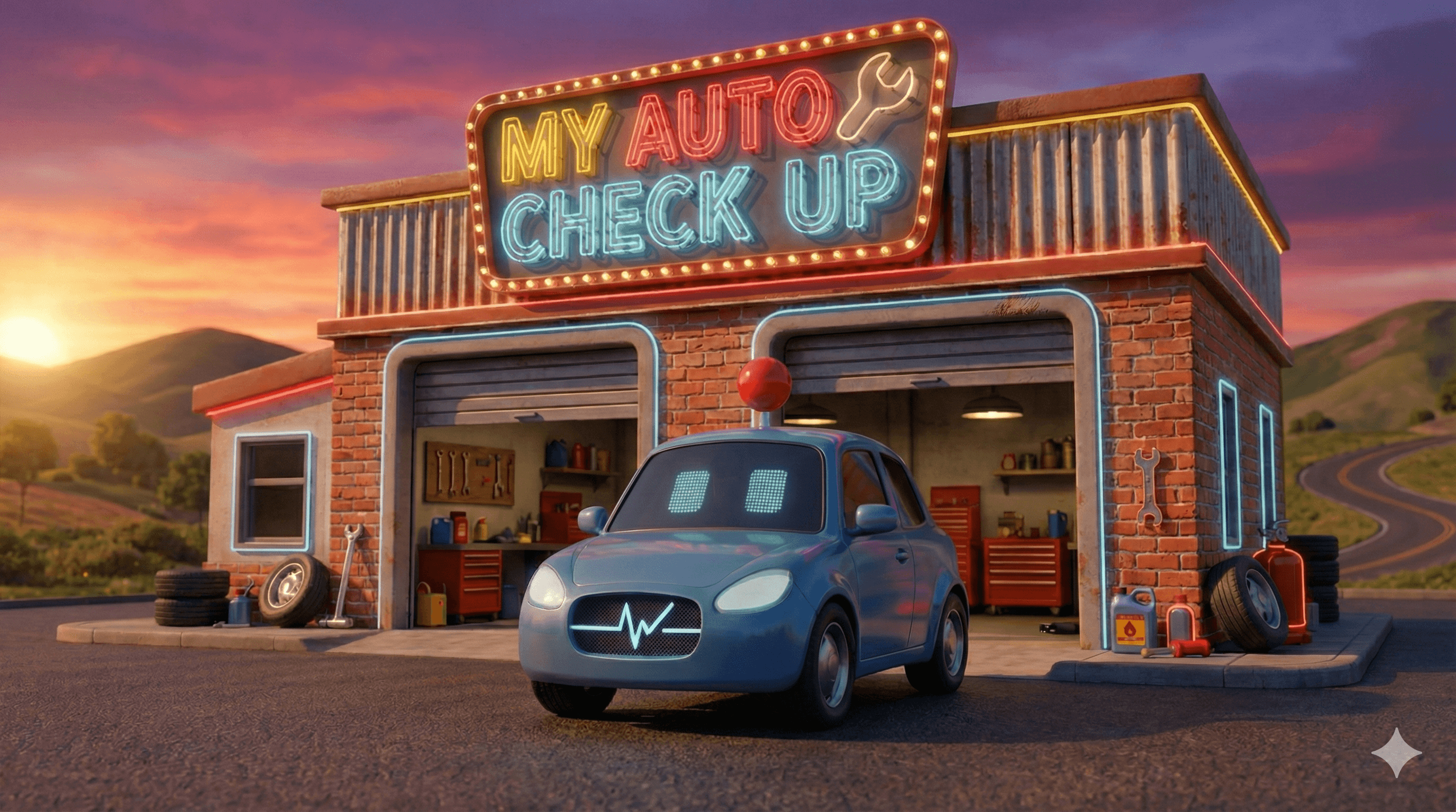 My Auto Check-up - Coucher de soleil