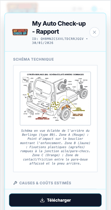 Aperçu rapport diagnostic mobile